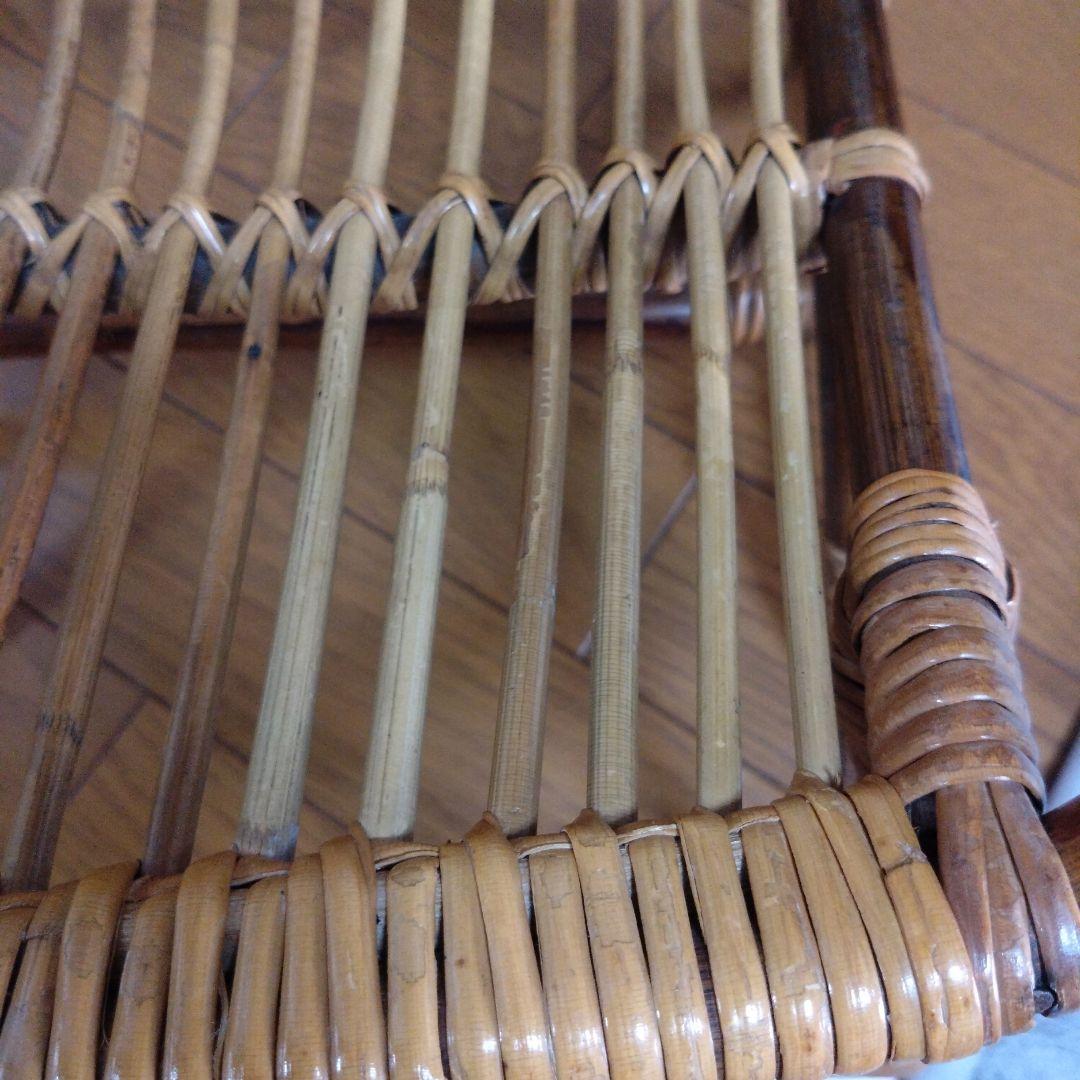 ラタン製アーチ型背もたれミニチェア