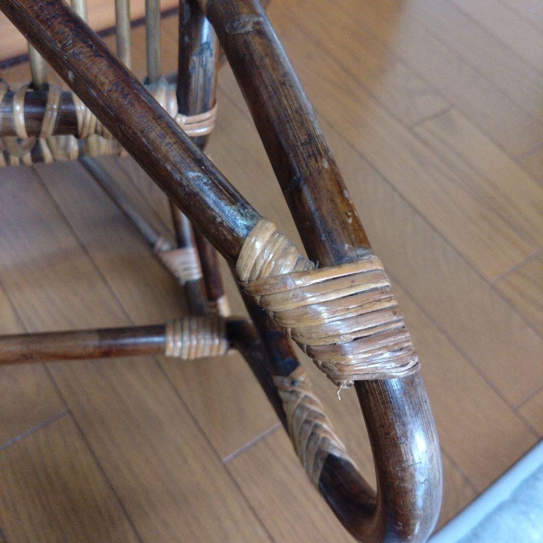 ラタン製アーチ型背もたれミニチェア