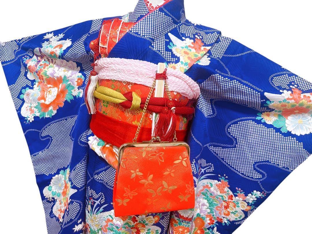 お買い得品♡七五三　7歳　女の子　フルセット　一式　青紫　正絹