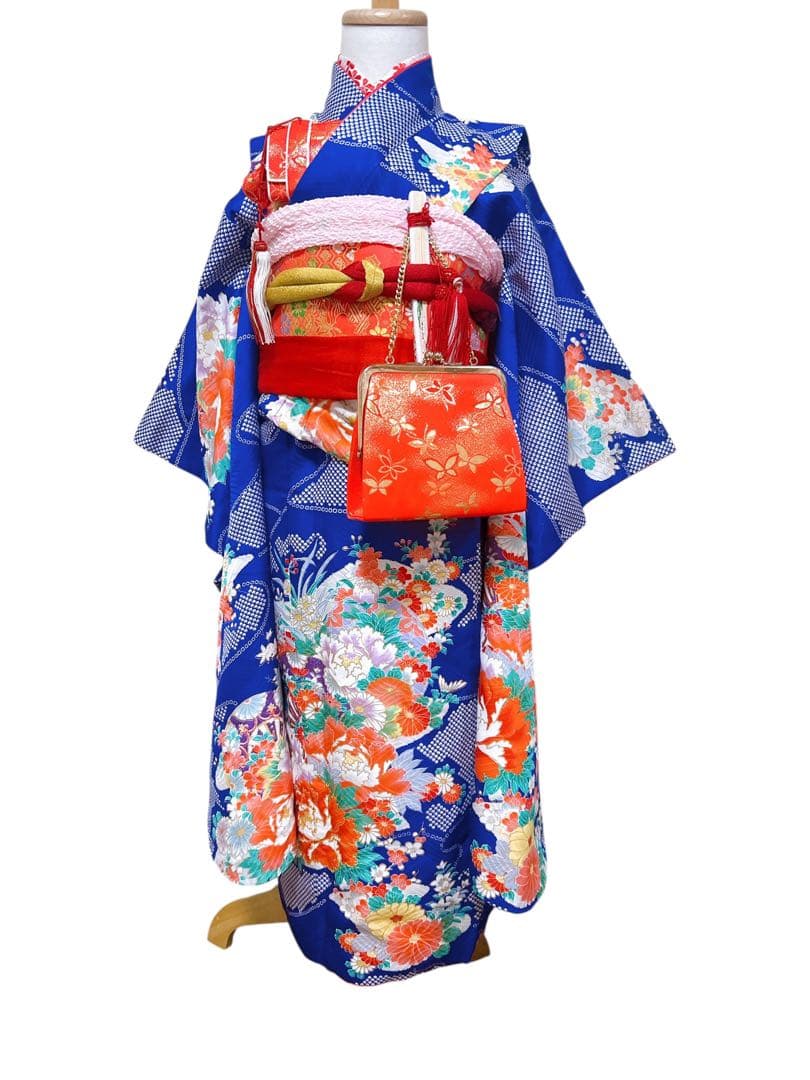 お買い得品♡七五三　7歳　女の子　フルセット　一式　青紫　正絹