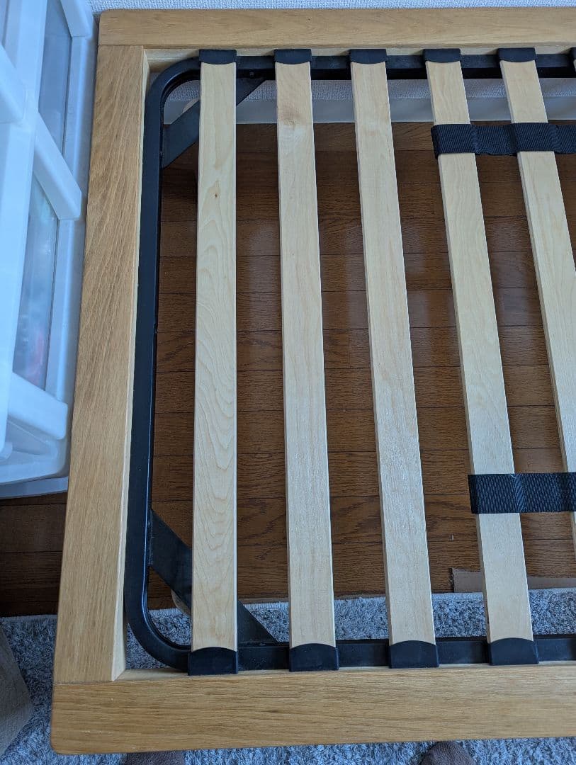 無印良品 木製ベッドフレーム シングル オーク 引き取り希望（東京都台東区）