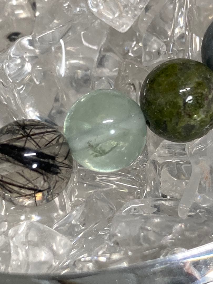 天然石　ルチルクォーツ　他色々　ブレスレット