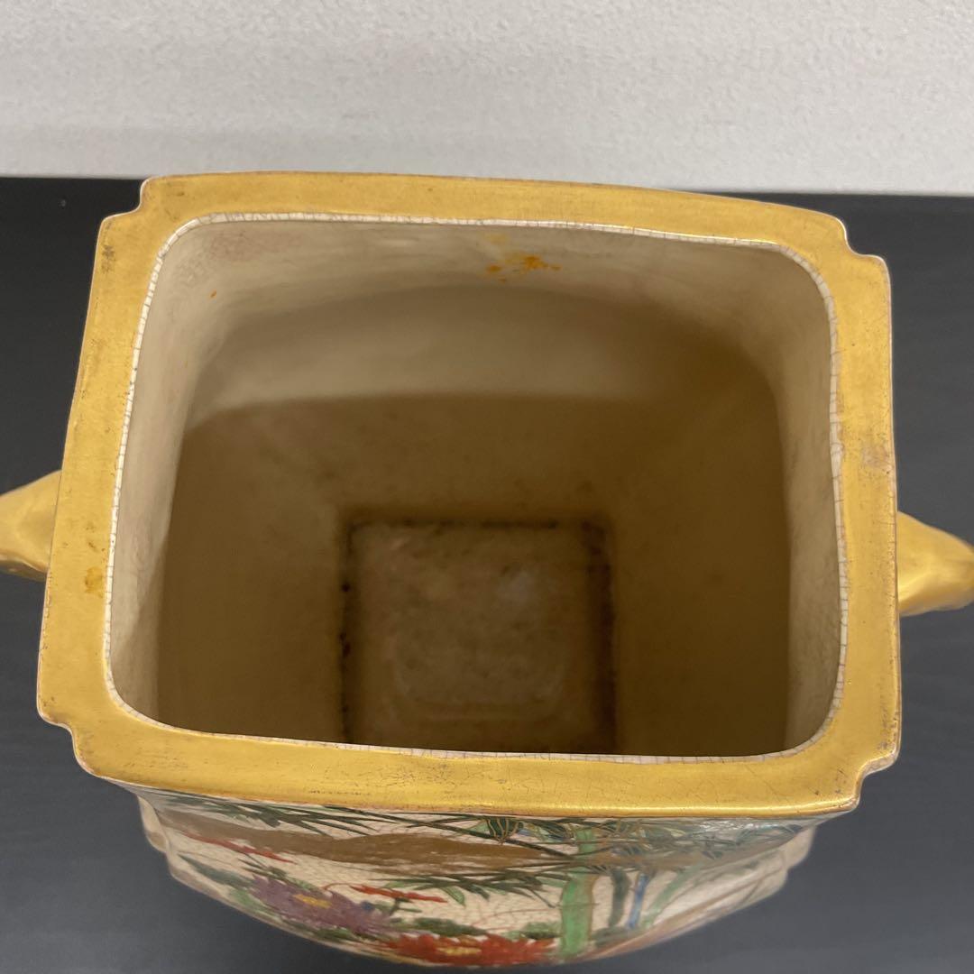 薩摩焼 花瓶 焼物 壺 鳥 伝統工芸品 鹿児島