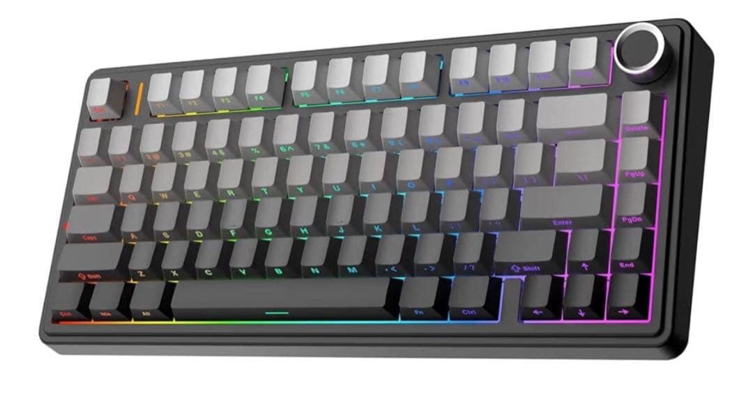 新品　AULA F75 ライトグレーキーボード