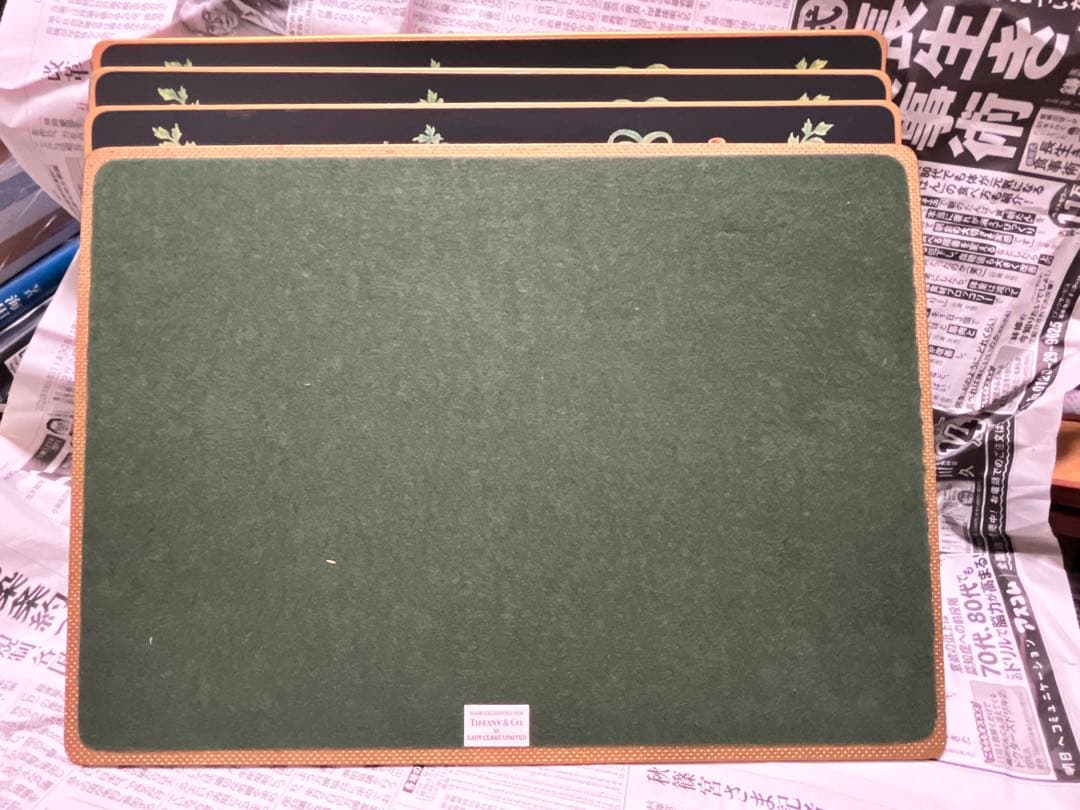 値下げ Tiffany ティファニー レディクレア トレーマット 4枚セット希少