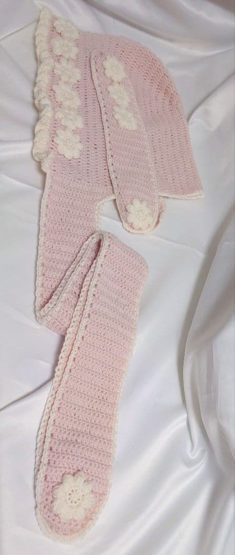 ぽこ★オーダー★フード付きマフラー