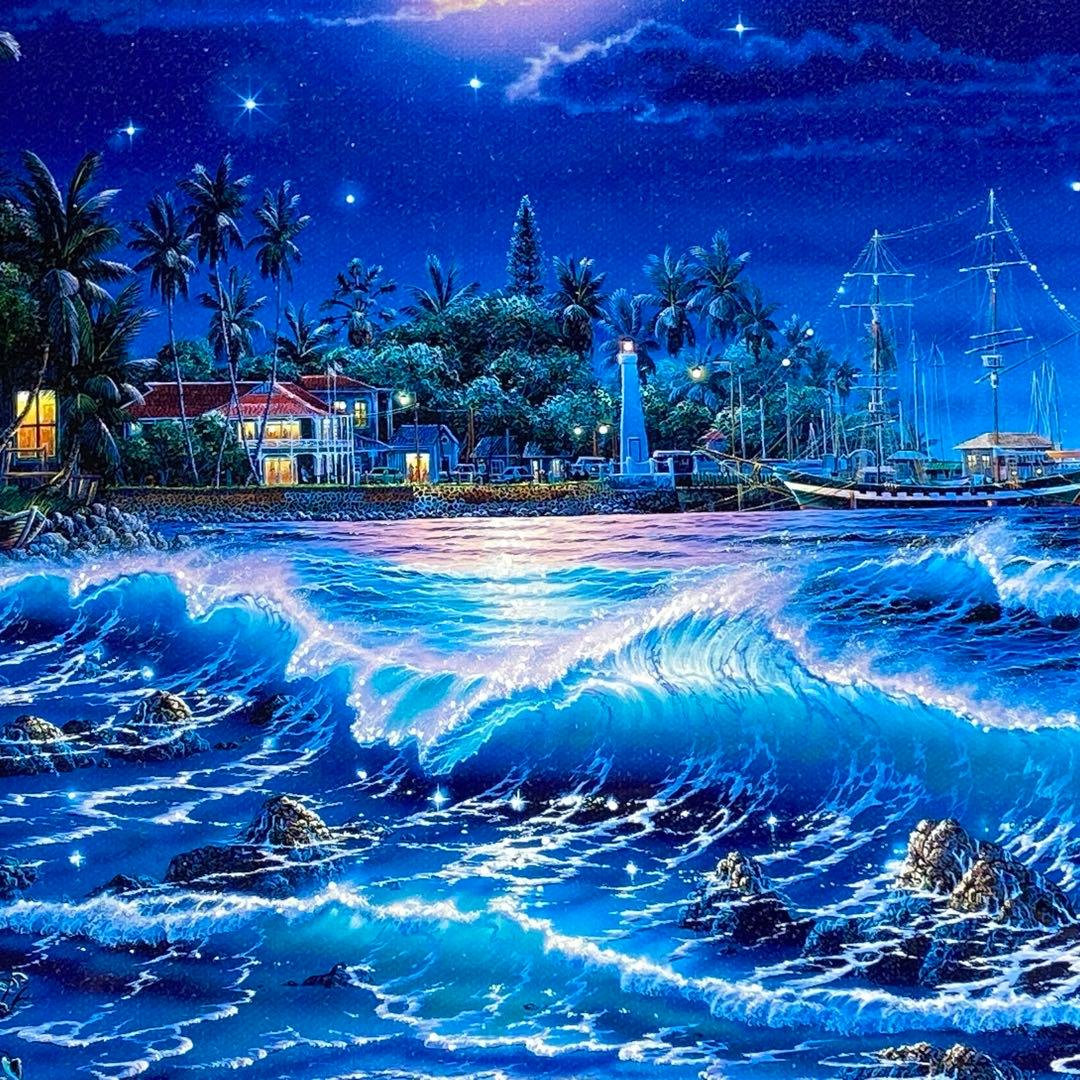 【美品版画】クリスチャン R ラッセン『ラハイナ シンフォニー 』キャンパス