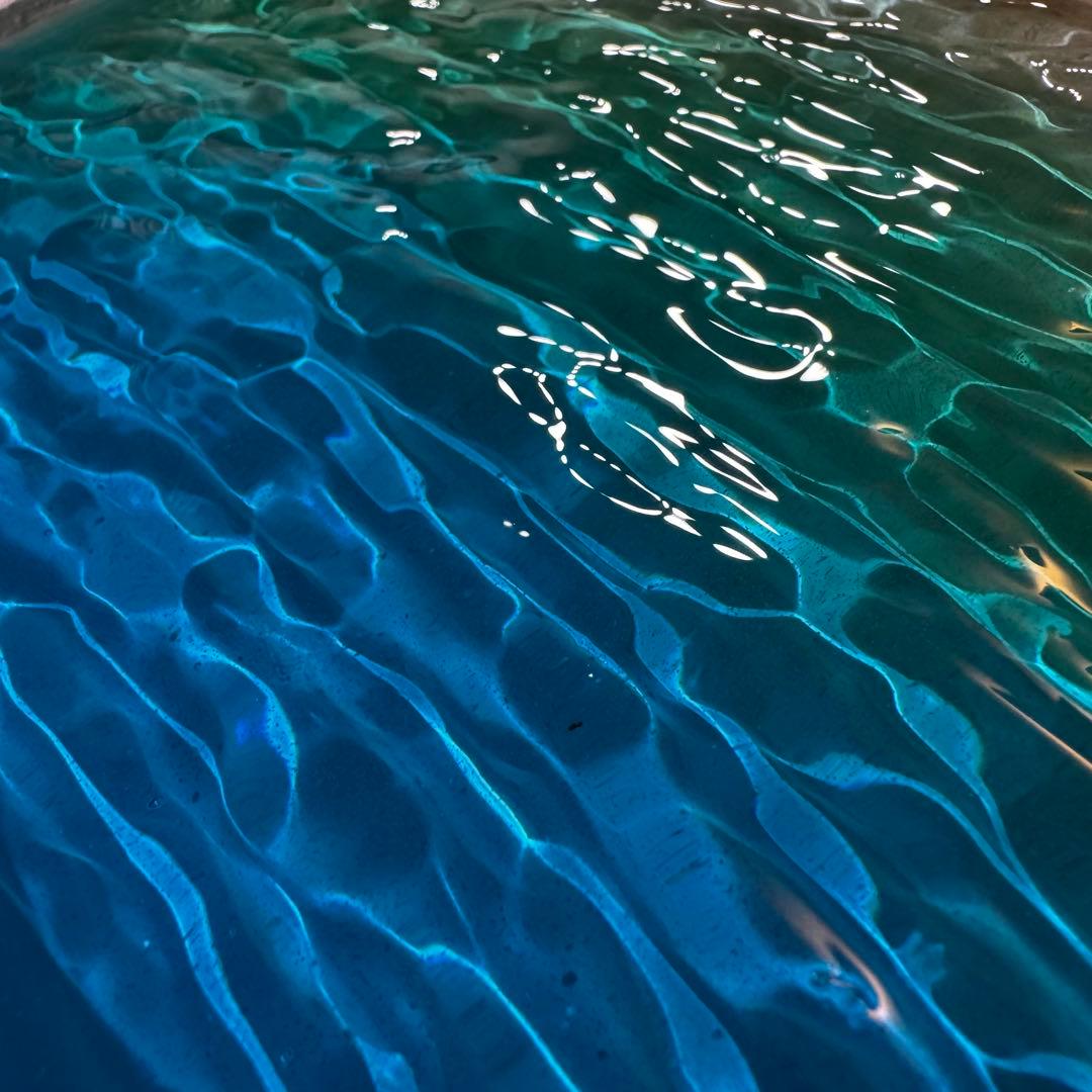 レジンアートオーシャンアート キラキラ波紋 沖縄 海20cmx20cm×2cm