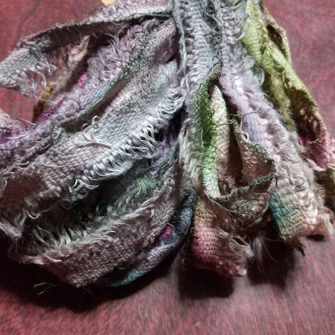 専用。④ジャンクジャーナル素材。手染め。生地端耳。フリンジ糸。変わり糸。