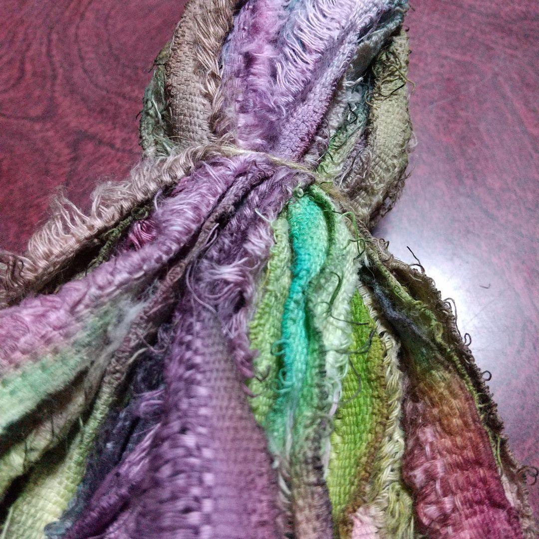 専用。④ジャンクジャーナル素材。手染め。生地端耳。フリンジ糸。変わり糸。