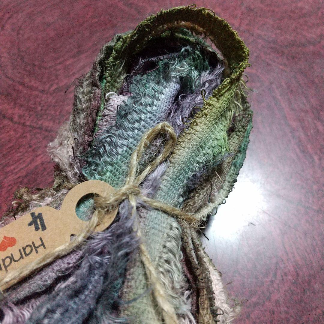 専用。④ジャンクジャーナル素材。手染め。生地端耳。フリンジ糸。変わり糸。