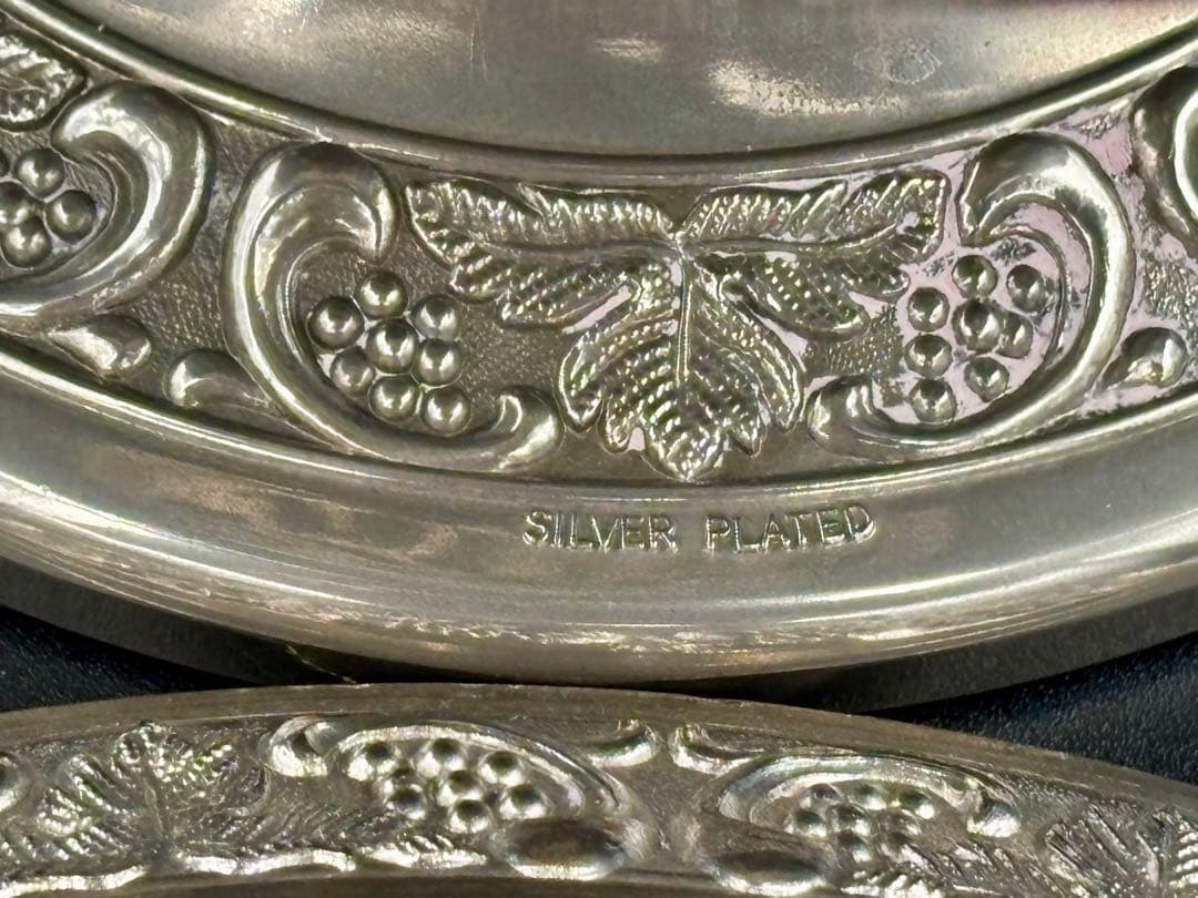 英国アンティーク　ローズボウル・フラワーボウル/ベース　シルバープレート　大