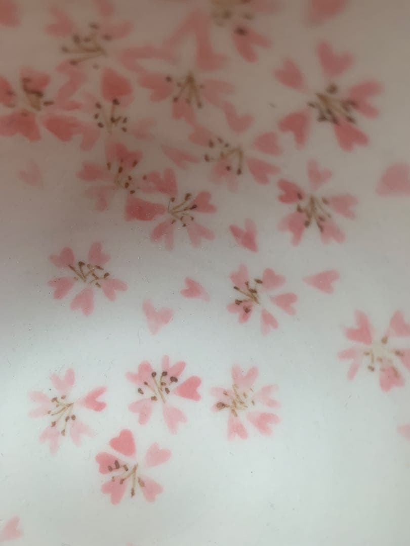 麻の葉.桜模様のお茶碗（青）