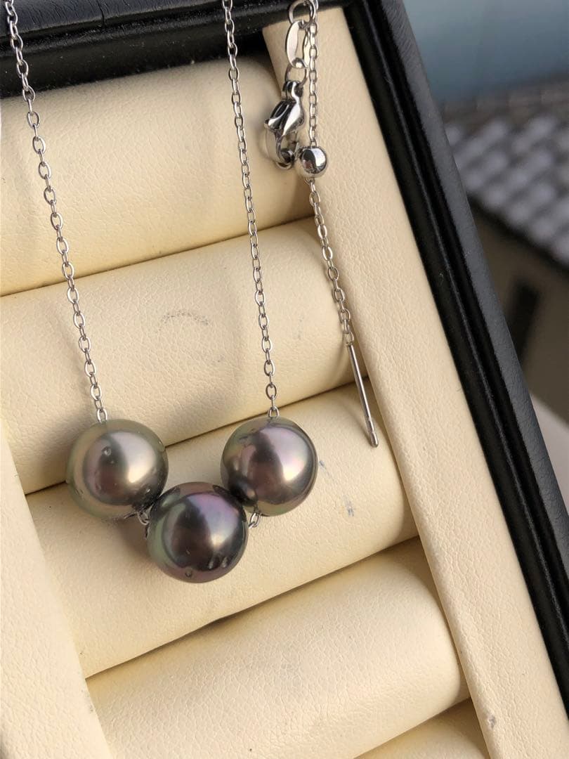 訳あり品　黒蝶真珠ネックレス　3ways PJ8