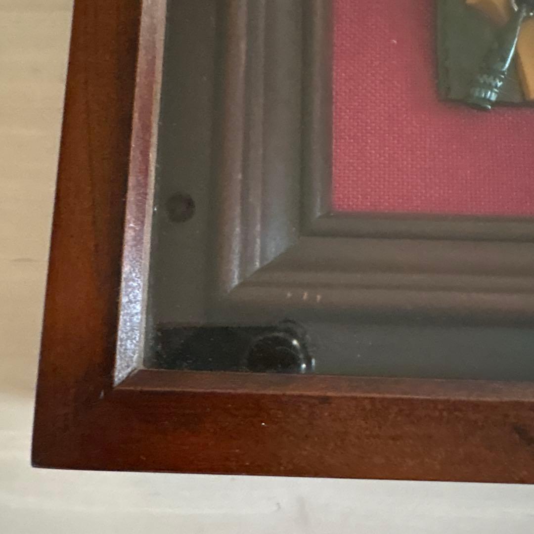 アイヌ民族　木彫り　レリーフ　壁掛け　額入り　ビンテージ