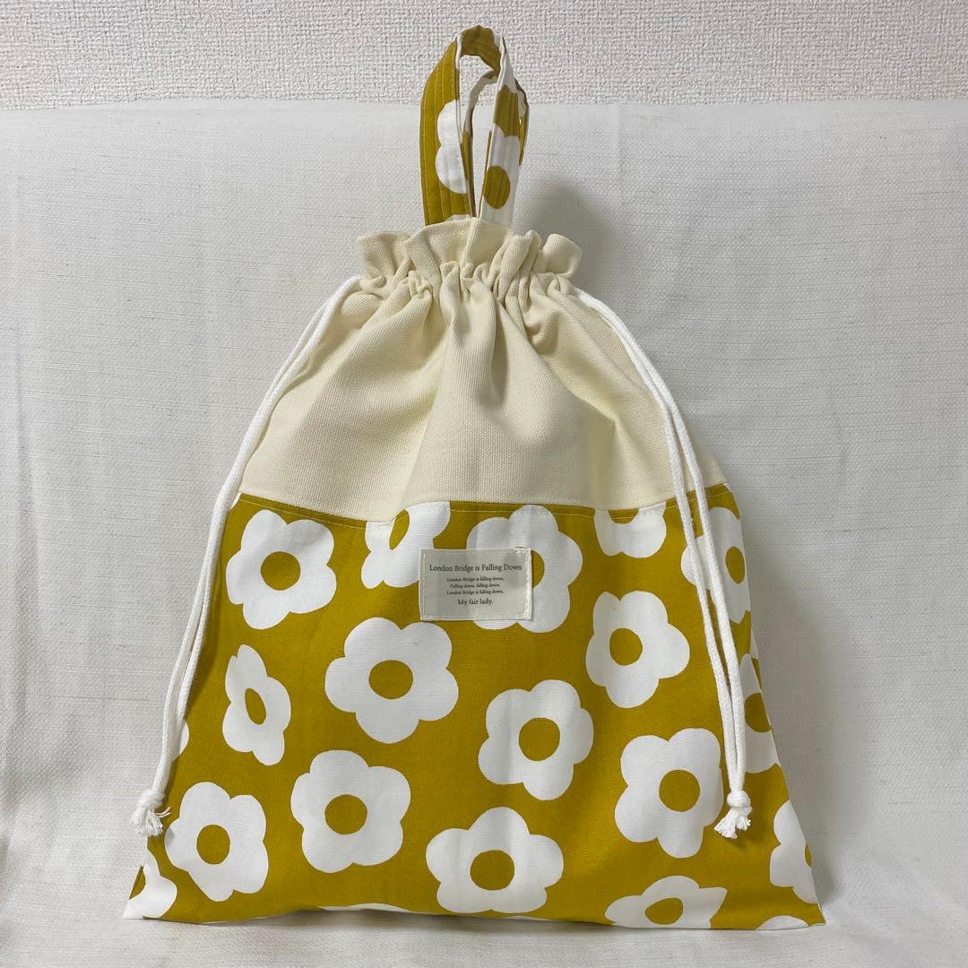 【入園入学3点セット】オリジナルキルティング 花柄 レッスンバック シューズ袋