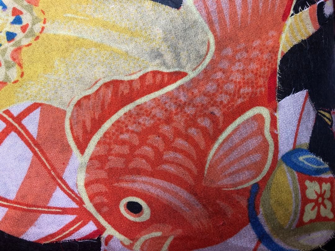 一閑張り　一閑張りバック　正絹古布　Dole 犬張子　ヴィンテージ