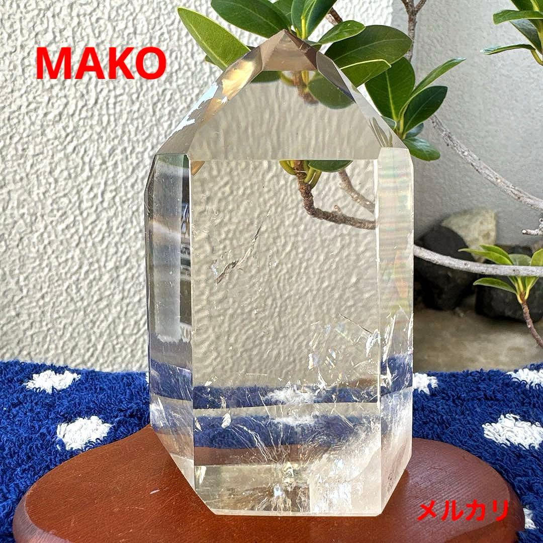 M1805☆レインボーシトリン六角柱409g☆天然石　原石☆N50807-A