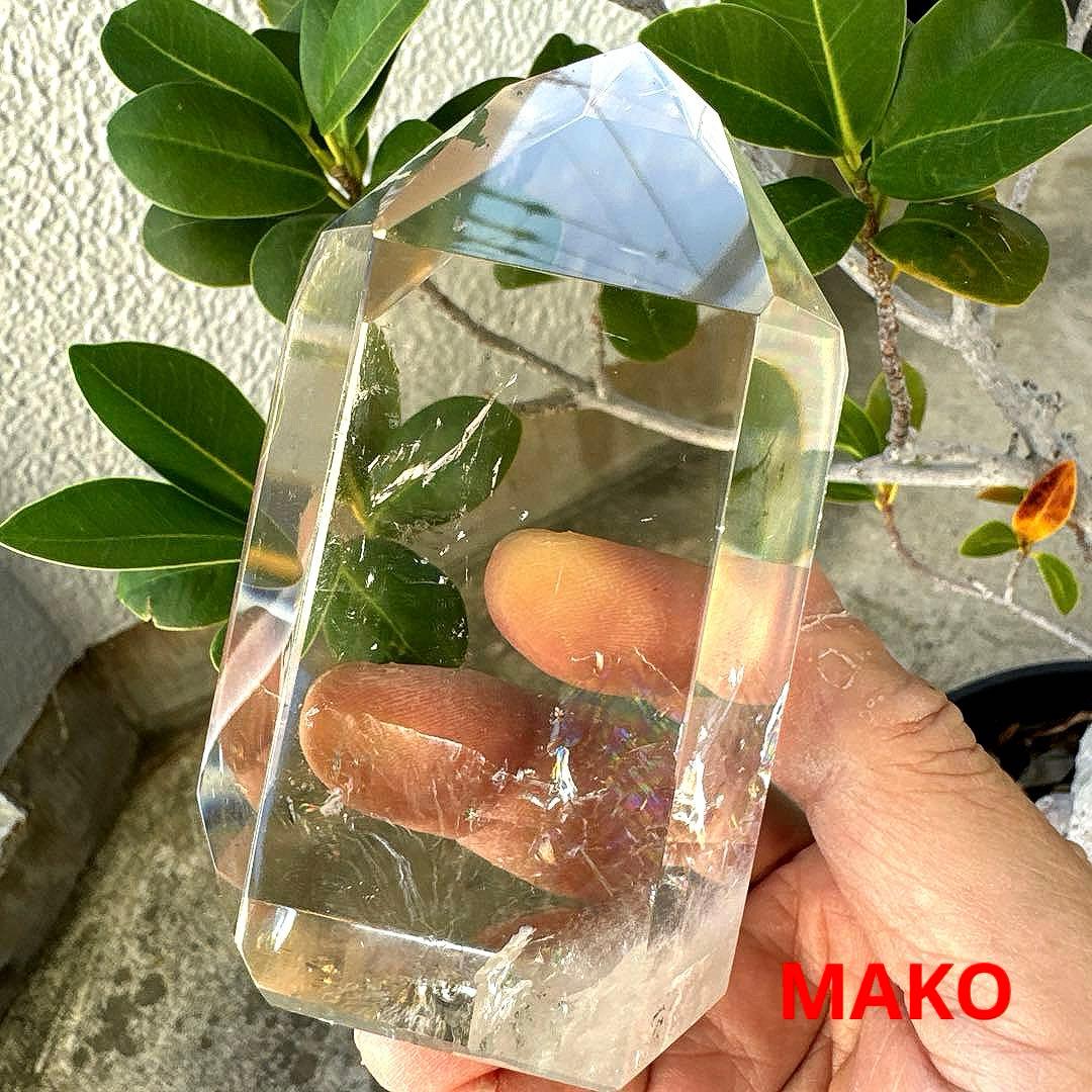 M1805☆レインボーシトリン六角柱409g☆天然石　原石☆N50807-A