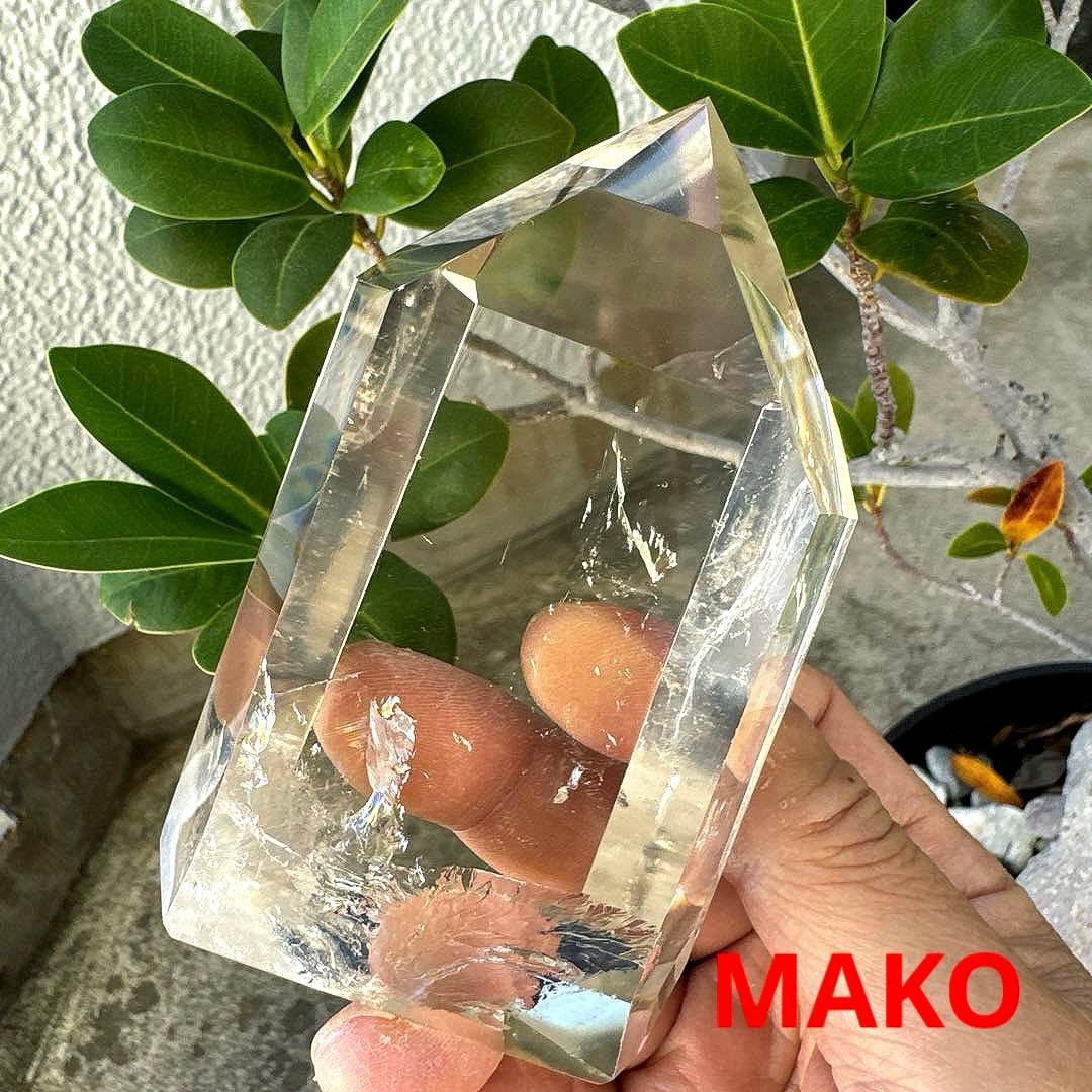 M1805☆レインボーシトリン六角柱409g☆天然石　原石☆N50807-A