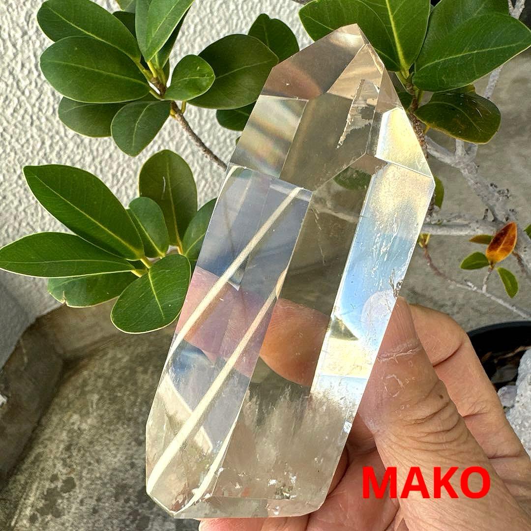 M1805☆レインボーシトリン六角柱409g☆天然石　原石☆N50807-A