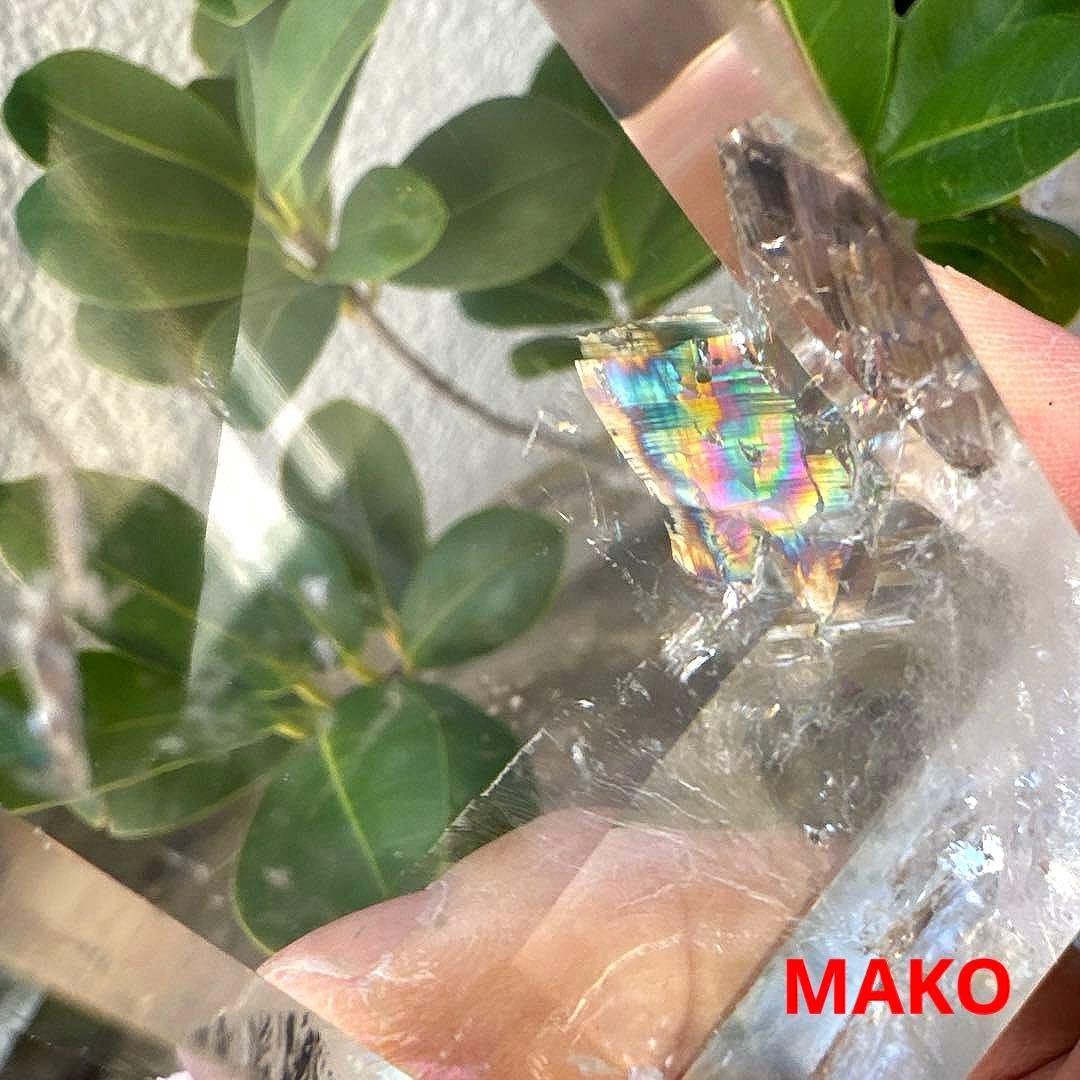 M1805☆レインボーシトリン六角柱409g☆天然石　原石☆N50807-A