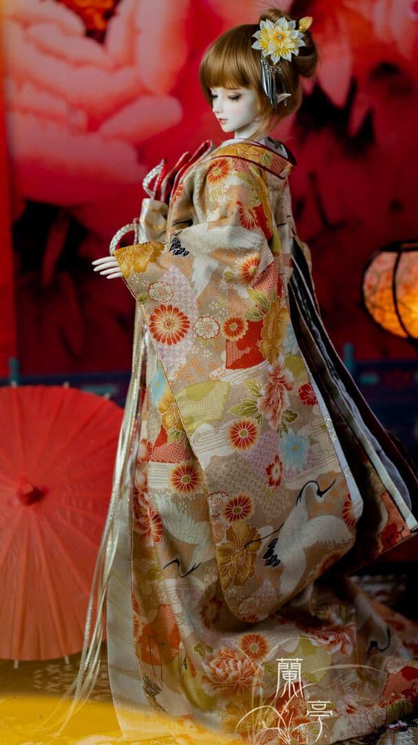 A88 BJD 1/3 ドール 衣装 花魁 和服 8点セット ハンドメイド