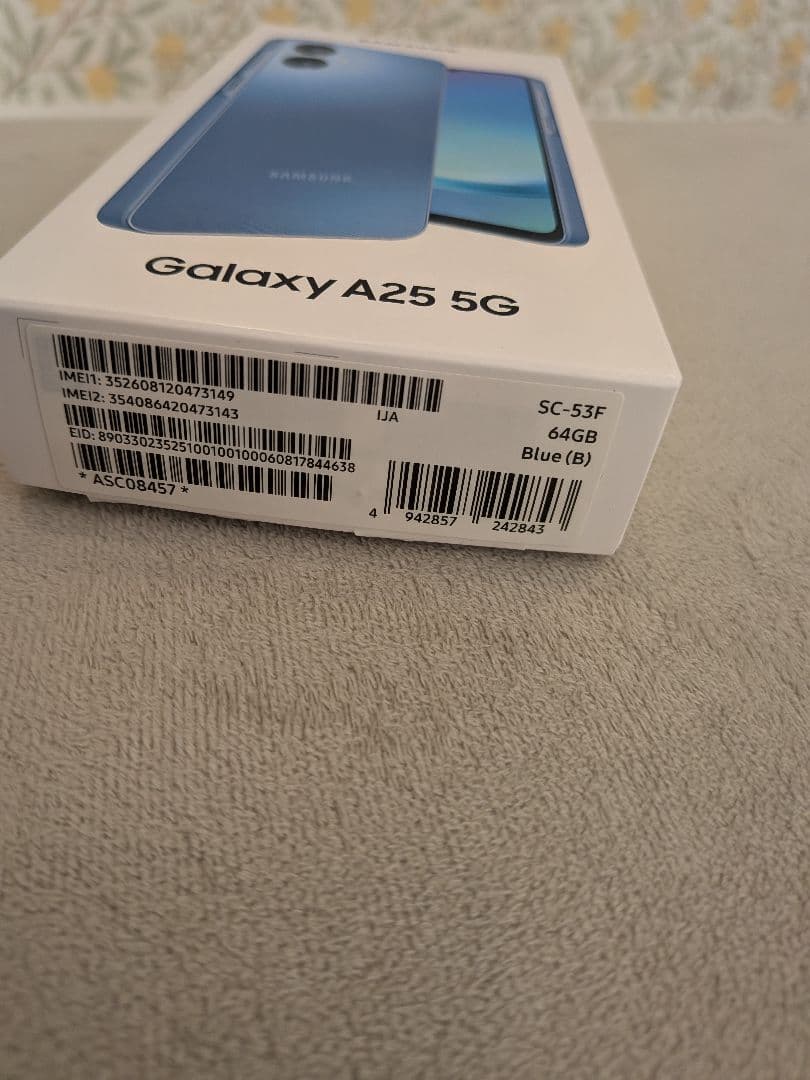 メ*6様 Samsung Galaxy A25 5G 64GB Blue 本体