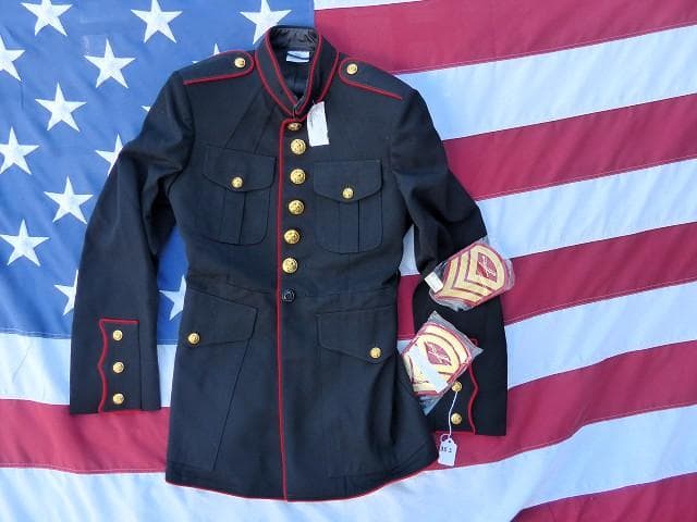 米軍実物 未使用 USMC ブルードレス ジャケット　35S　DB71