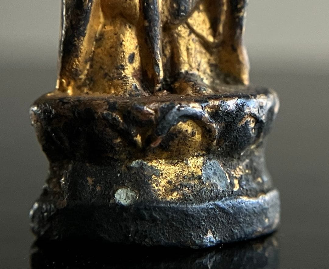 ひろぽん様優先【共に念ずる 小さい地蔵菩薩 一対 銅系合金 約3.6㎝】