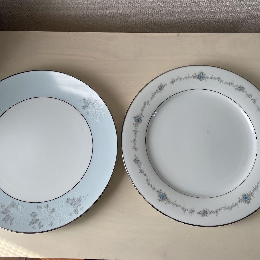 ノリタケ 27センチ弱　4枚プレート　花柄など　白、水色など、商品説明必読