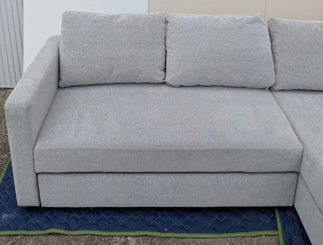 すぅ ニトリ 布張りカウチソファベッド (ノアーク2 GY)