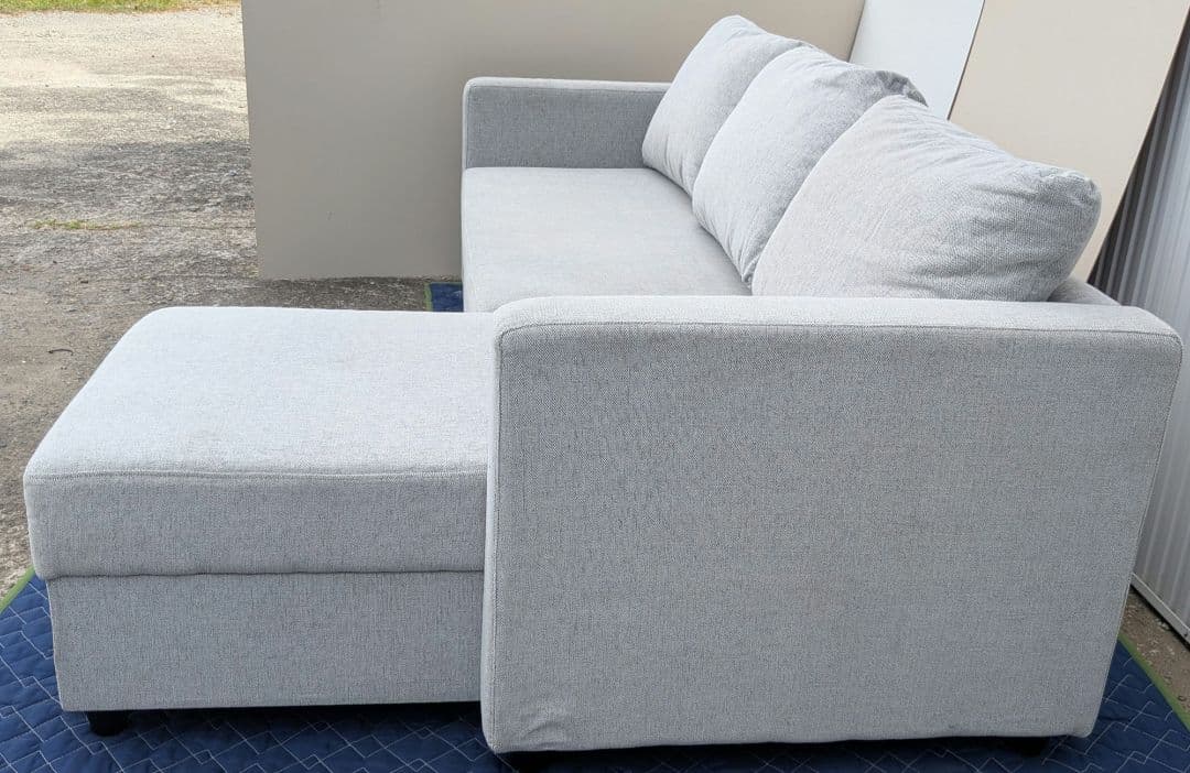 すぅ ニトリ 布張りカウチソファベッド (ノアーク2 GY)