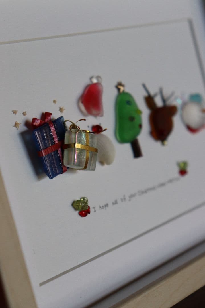 シーグラスアート海からクリスマスの贈り物