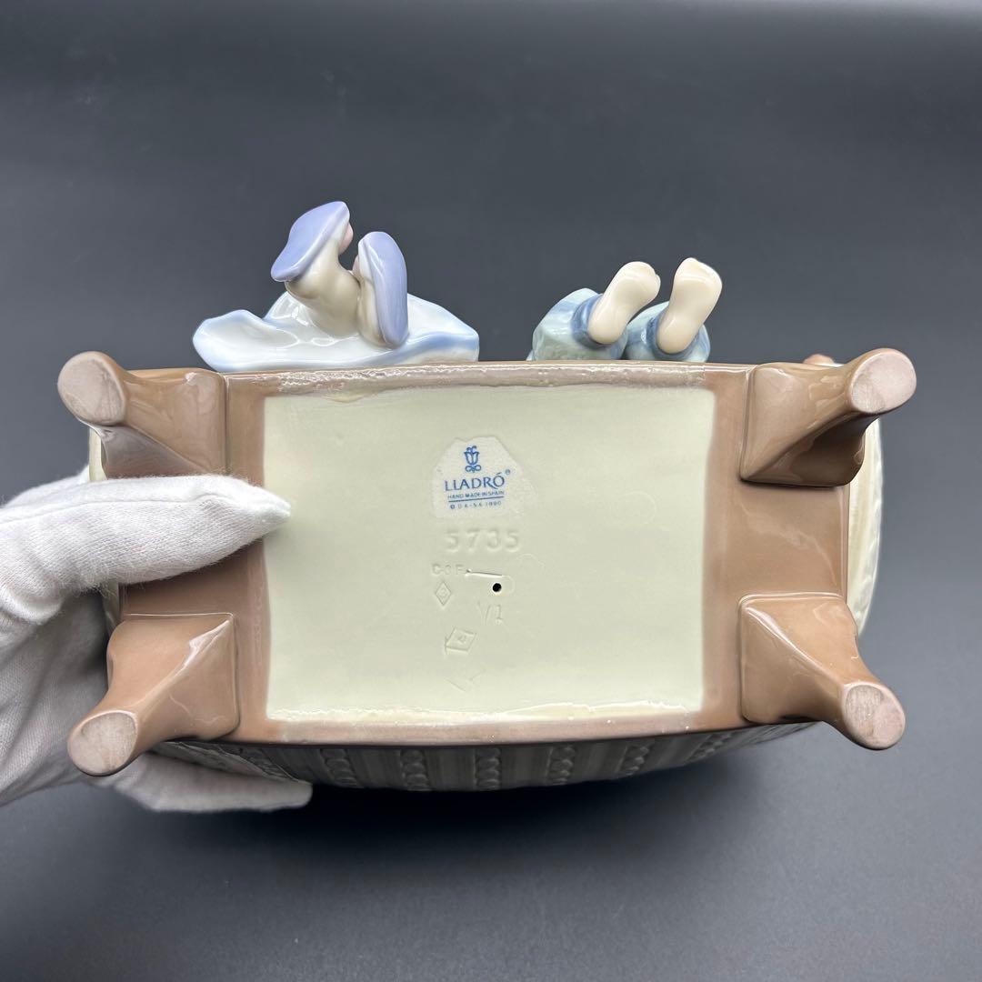 【美品】リヤドロ No. 5735 絶版品 お姉ちゃまのお話 姉妹 犬 置物