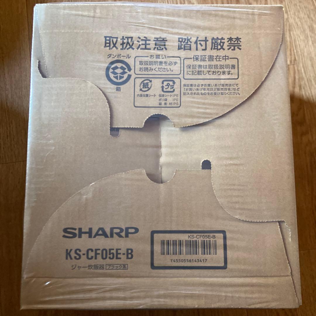 SHARP ジャー炊飯器 ブラック系 KS-CF05E-B
