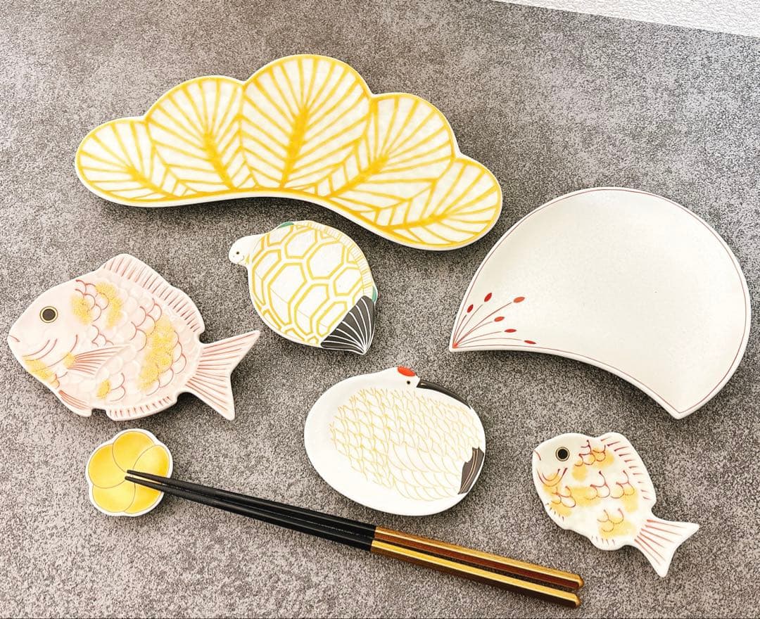 有田焼　幸楽窯　お正月7点セット　1セット限定品