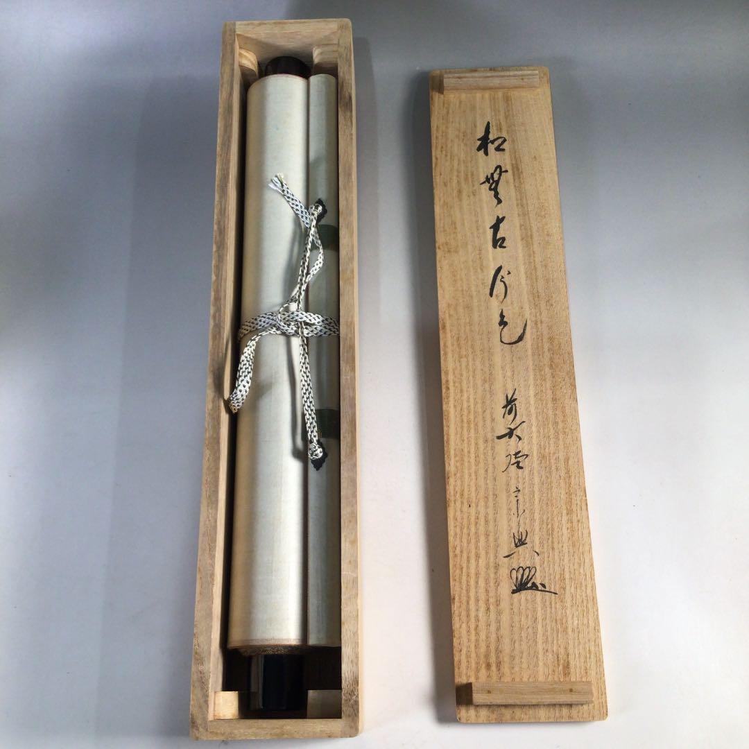 Ｃ９７９　掛軸　大徳寺　西垣宗興　『松無古今色』　共箱　『真作』　肉筆　一行書