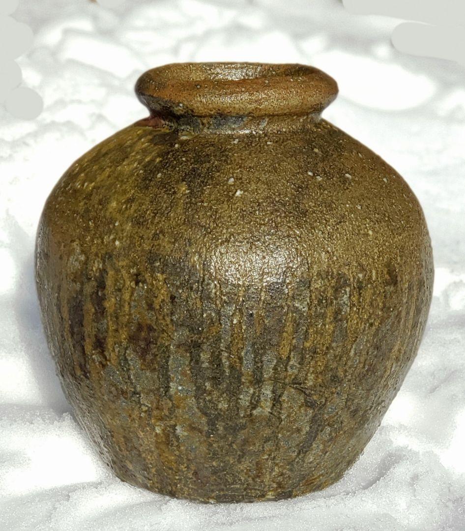 越前自然釉壺