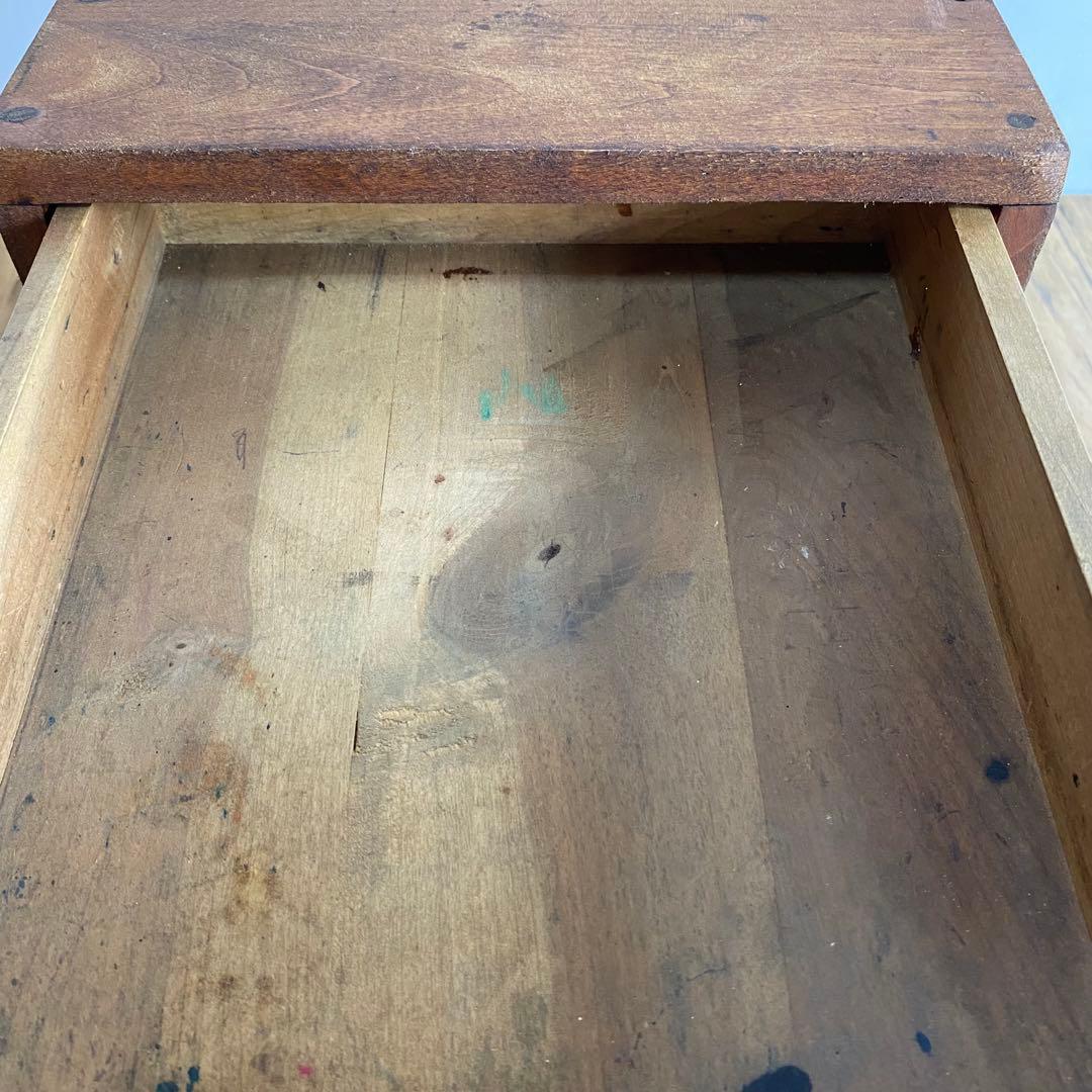 アンティーク 小引き出し 4杯抽斗 小物入れ 無垢材 昭和レトロ z736