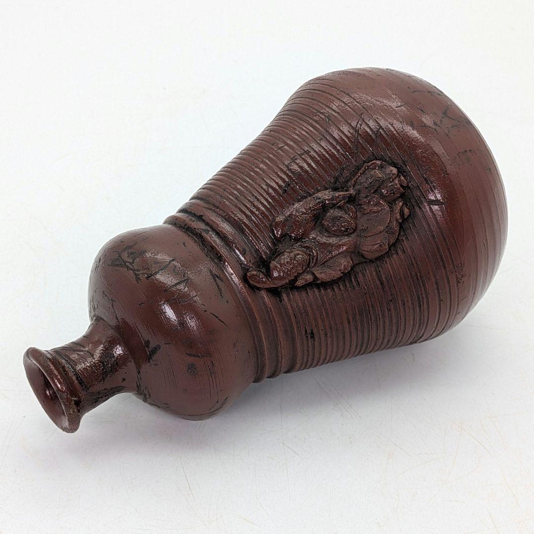 江戸末期 古備前 三方徳利 合箱合布 人形徳利 とっくり 一輪挿し花入 備前焼