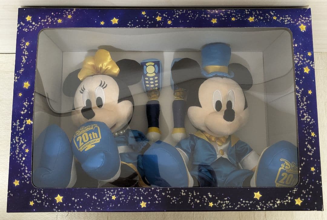 ディズニー・チャンネル20周年オリジナル　ミッキー＆ミニーぬいぐるみセットです。