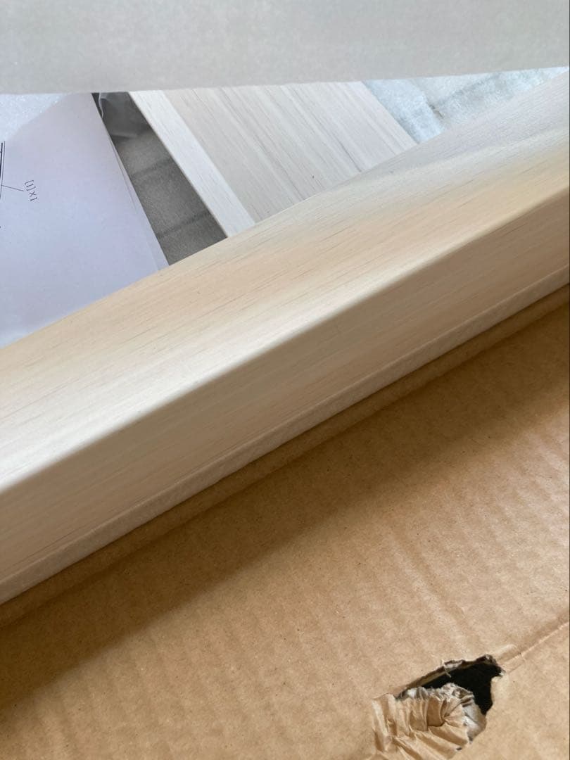 【未使用】アルミエアコンカバー　木目調ホワイト(アルマックス)