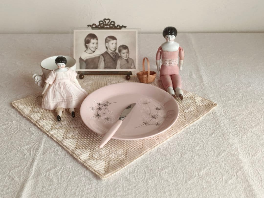 * old arabia かすみ草 ❀ ミルキーピンク ケーキプレート