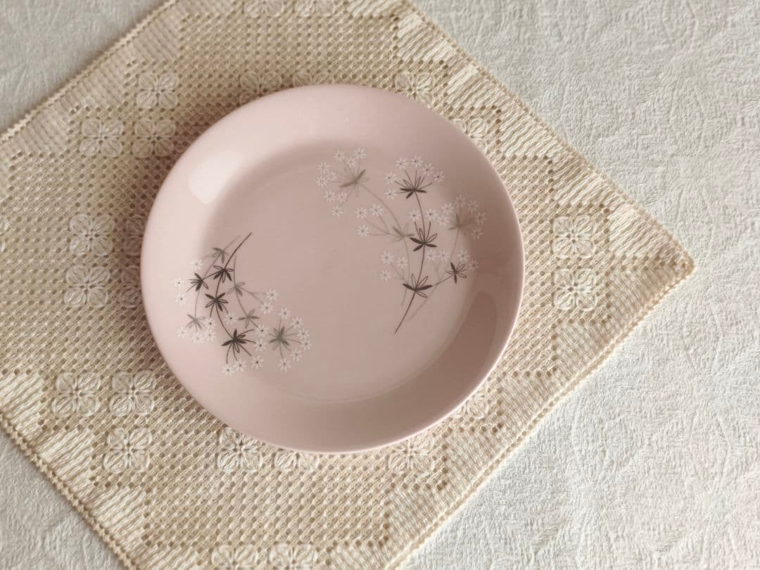 * old arabia かすみ草 ❀ ミルキーピンク ケーキプレート