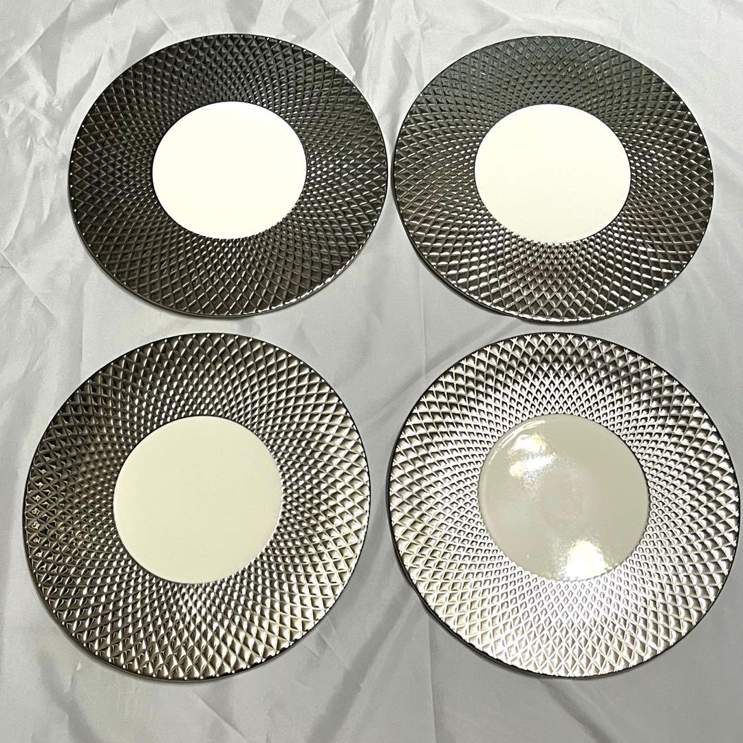お皿 ルザーン コルレオニス シルバー ４枚セット プレート 食器