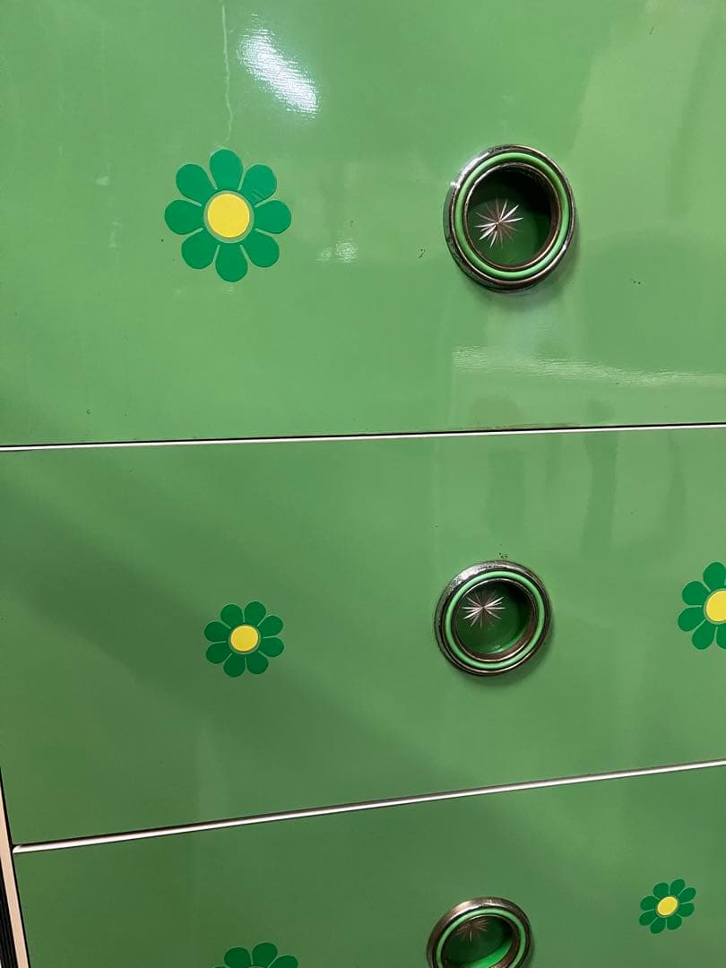 チェスト 緑 レトロポップ 昭和レトロ 当時物 インテリア 箪笥