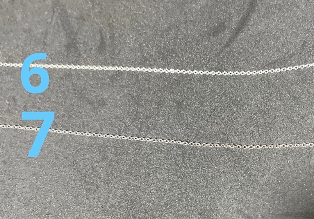 シルバー系　無料及び有料　ネックレス チェーン見本　　種類