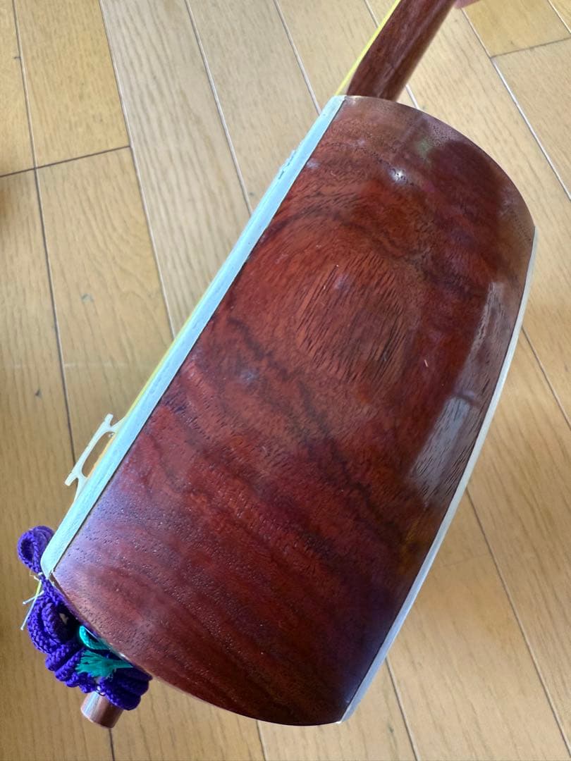 三味線本体　難あり　約100cm 袋付き