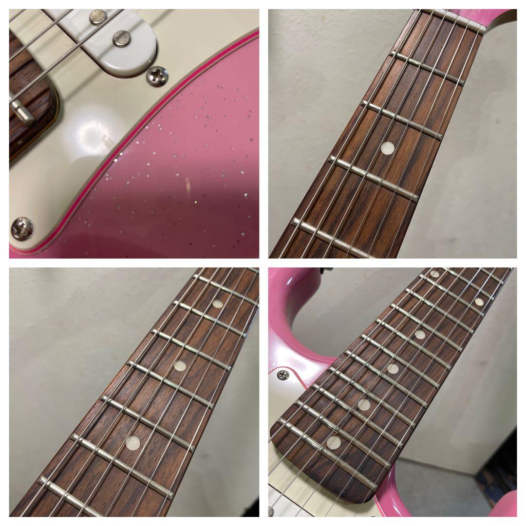 【調整・弦交換済】ジプシーローズ ストラト ピンク ラメ入り